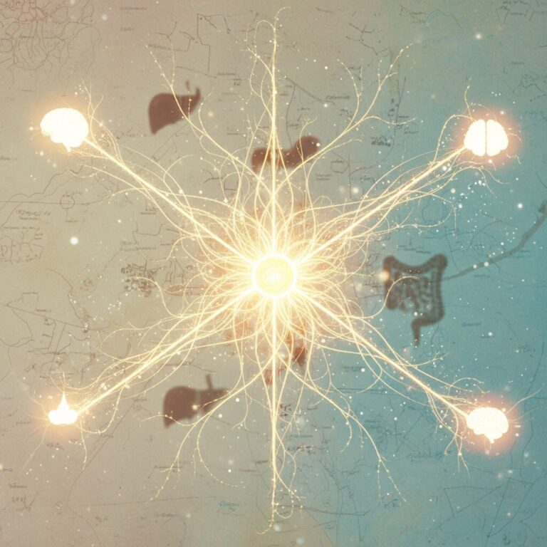 Illustration réaliste sur Le plexus solaire : carrefour nerveux et troisième chakra